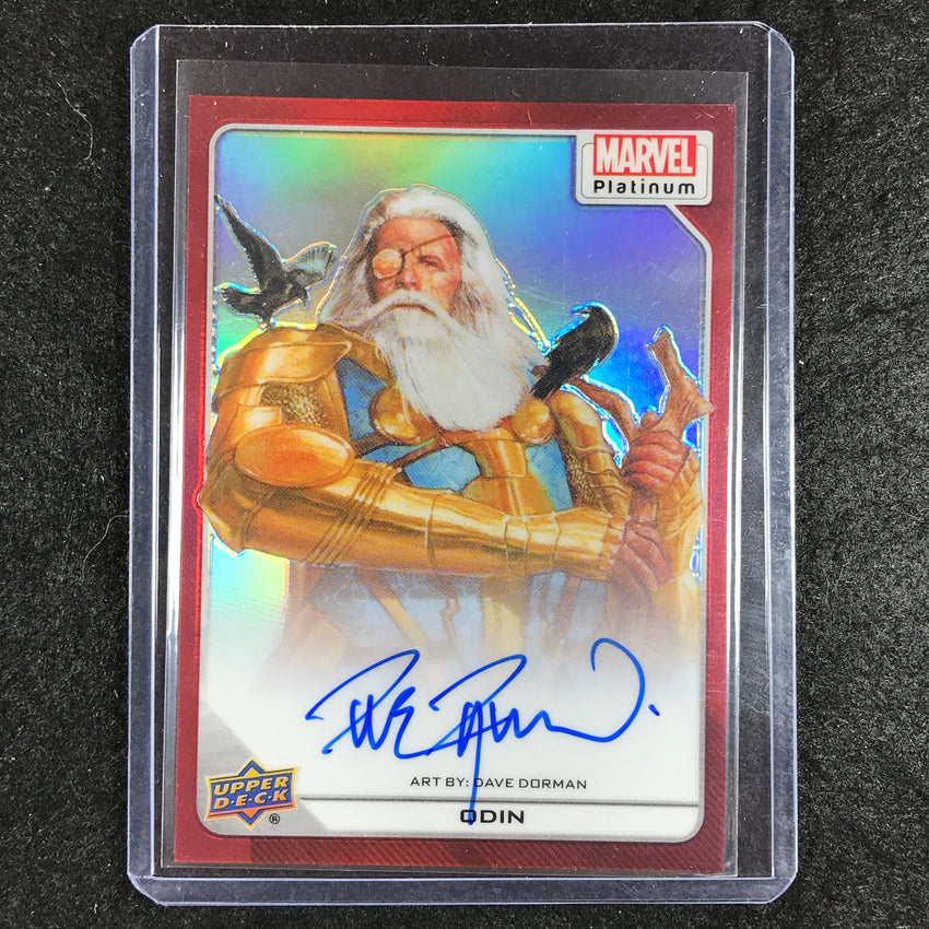 2023 Marvel Platinum ODIN DAVE DORMAN Base Artist Auto Red Rainbow #6