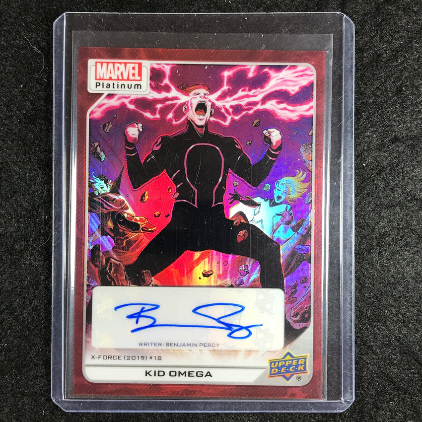 2023 Marvel Platinum KID OMEGA BENJAMIN PERCY High Series Creator Auto Red #109
