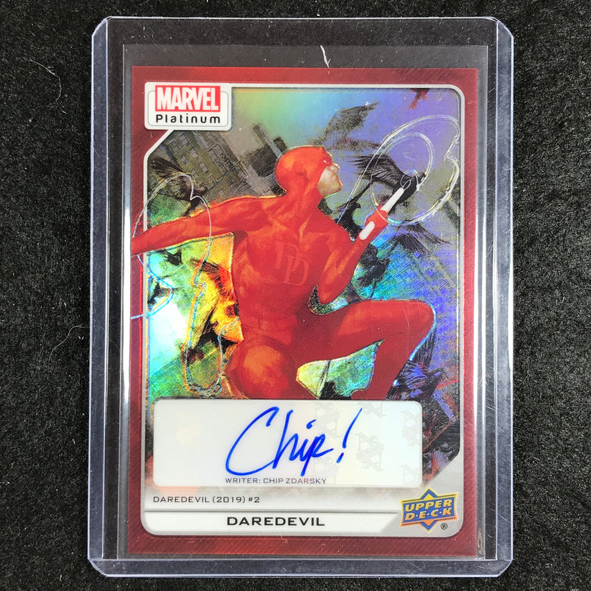 2023 Marvel Platinum DAREDEVIL CHIP ZDARSKY High Series Creator Auto Red #114