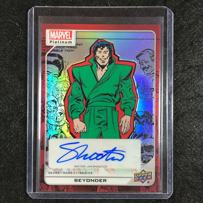 2023 Marvel Platinum BEYONDER JIM SHOOTER High Series Base Creator Auto Red #139