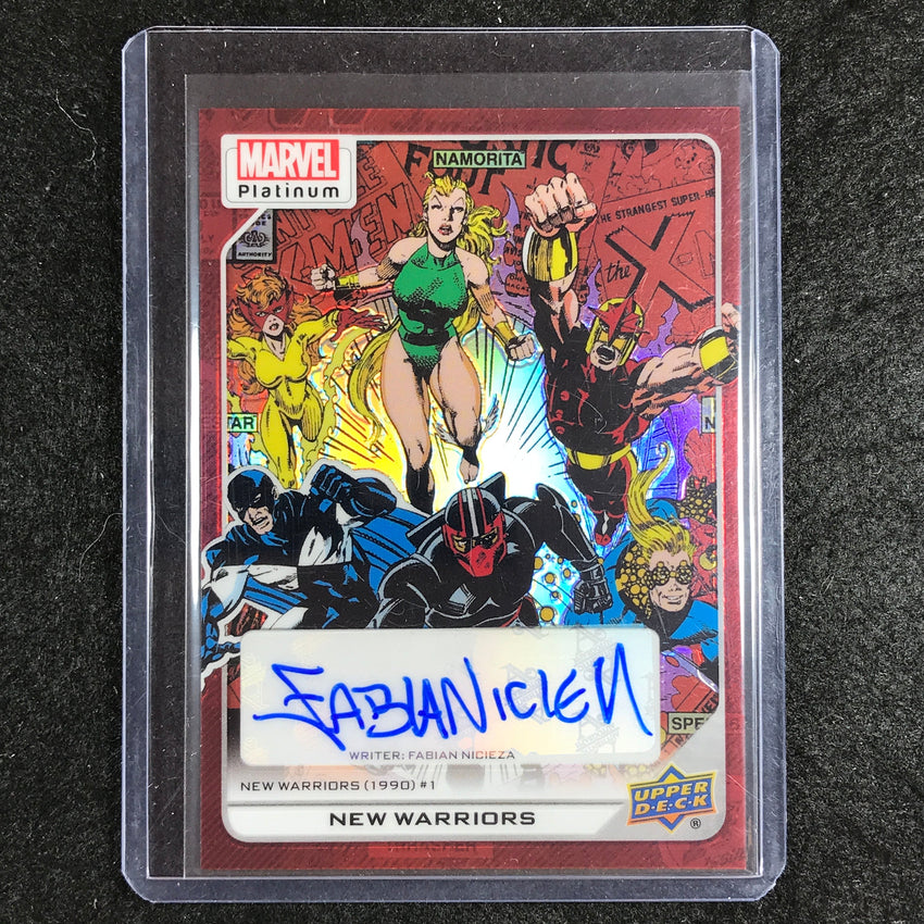 2023 Marvel Platinum NEW WARRIORS NICIEZA High Series Base Creator Auto Red #162