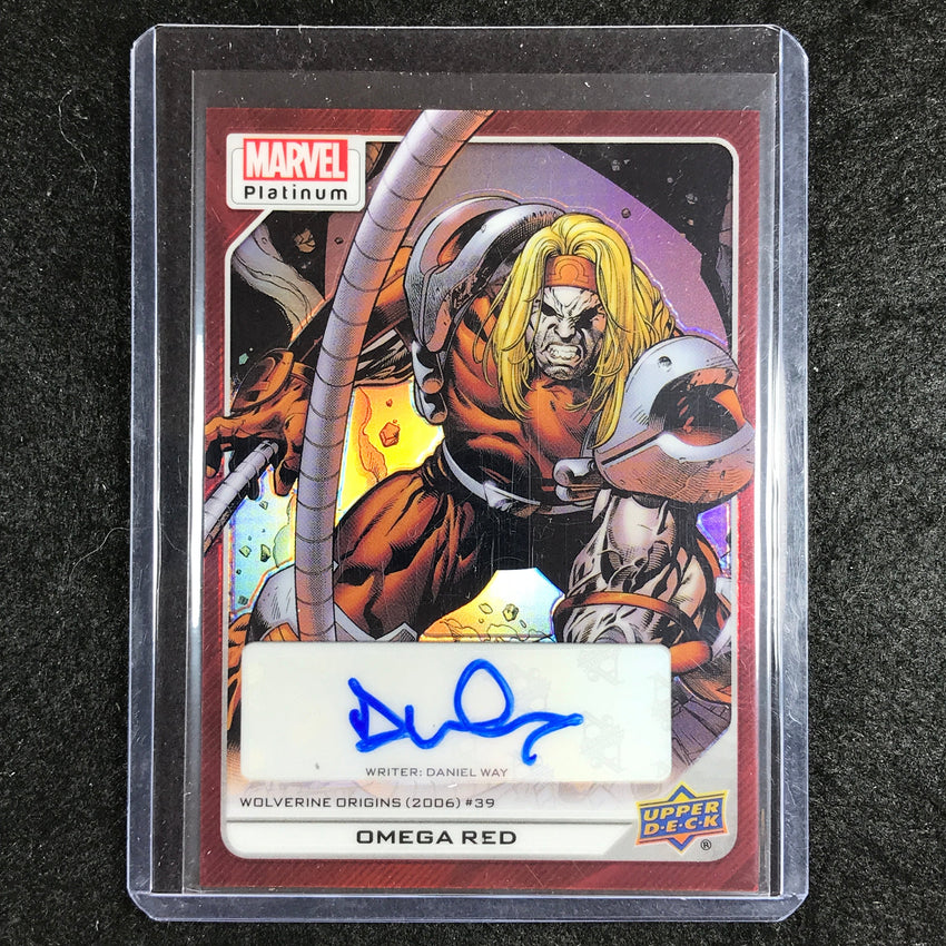 2023 Marvel Platinum OMEGA RED DANIEL WAY High Series Base Creator Auto Red #200