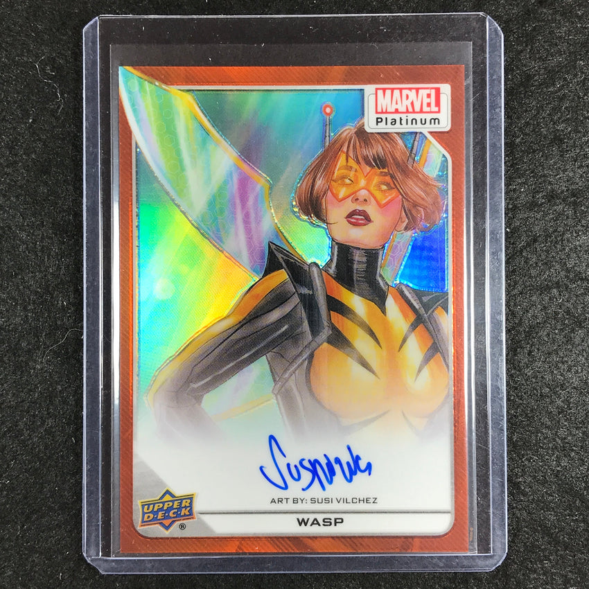 2023 Marvel Platinum WASP SUSI VILCHEZ Base Artist Auto Orange Rainbow 23/35