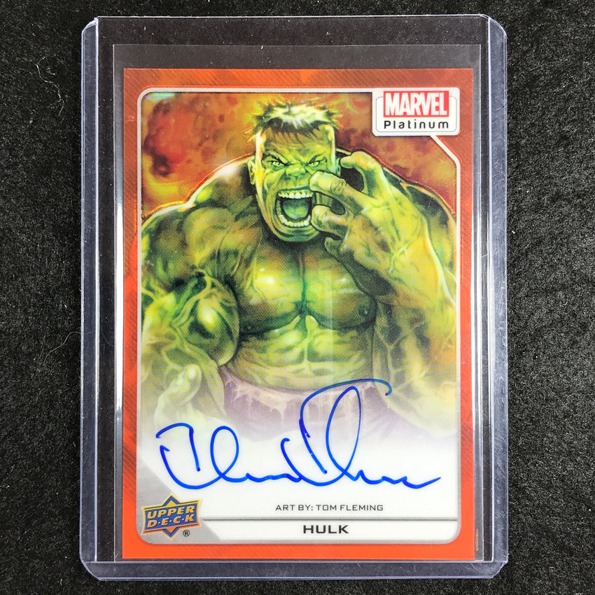 2023 Marvel Platinum HULK TOM FLEMING Base Artist Auto Orange Rainbow 19/35