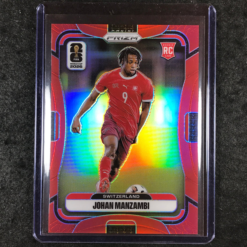 2026 Prizm FIFA World Cup JOHAN MANZAMBI Rookie Red 22/50 #419