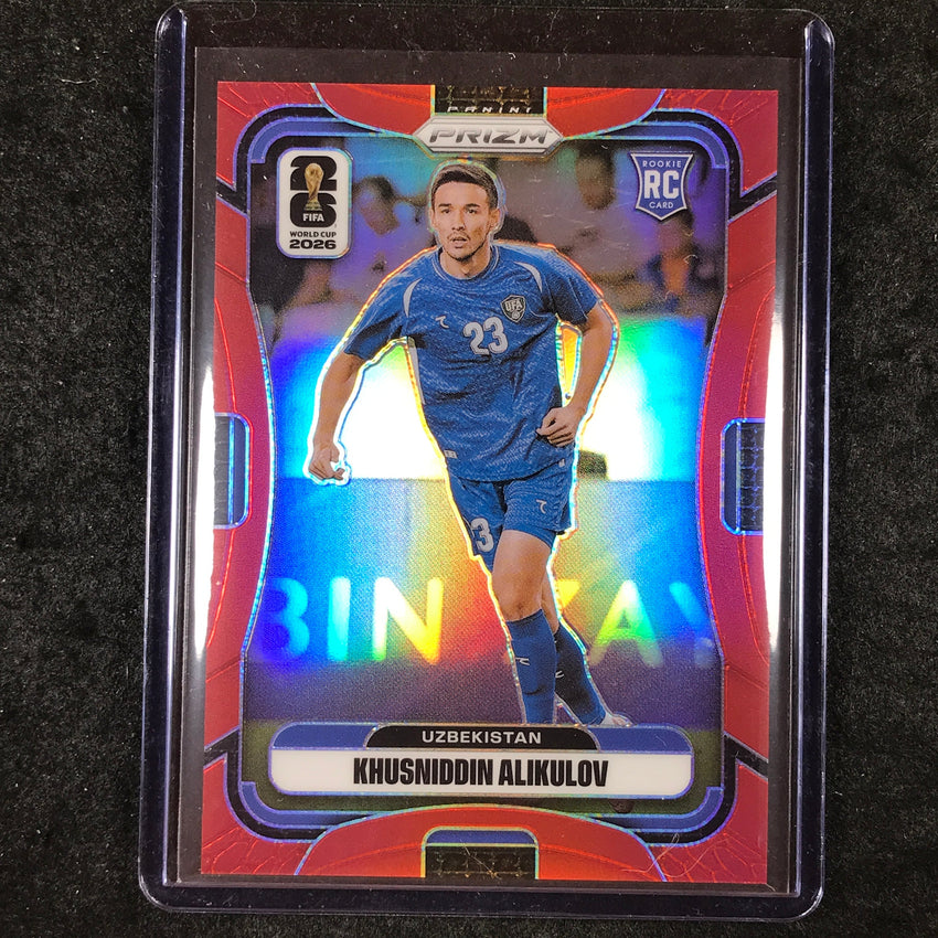 2026 Prizm FIFA World Cup KHUSNIDDIN ALIKULOV Rookie Red 21/50 #452