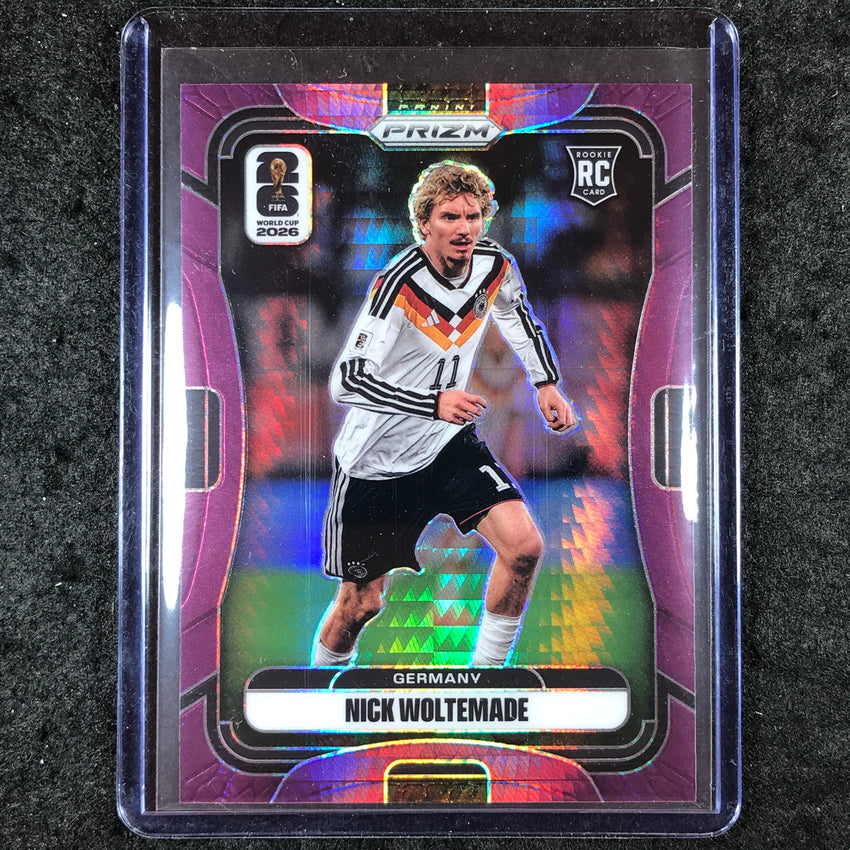 2026 Prizm FIFA World Cup NICK WOLTEMADE Rookie Purple Hyper /299 #56