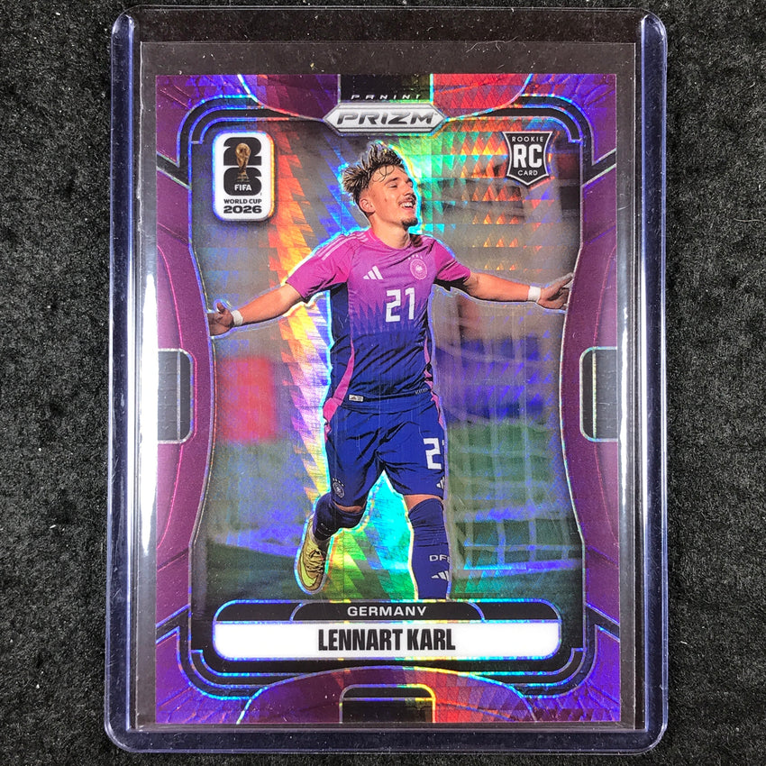 2026 Prizm FIFA World Cup LENNART KARL Rookie Purple Hyper /299 #58