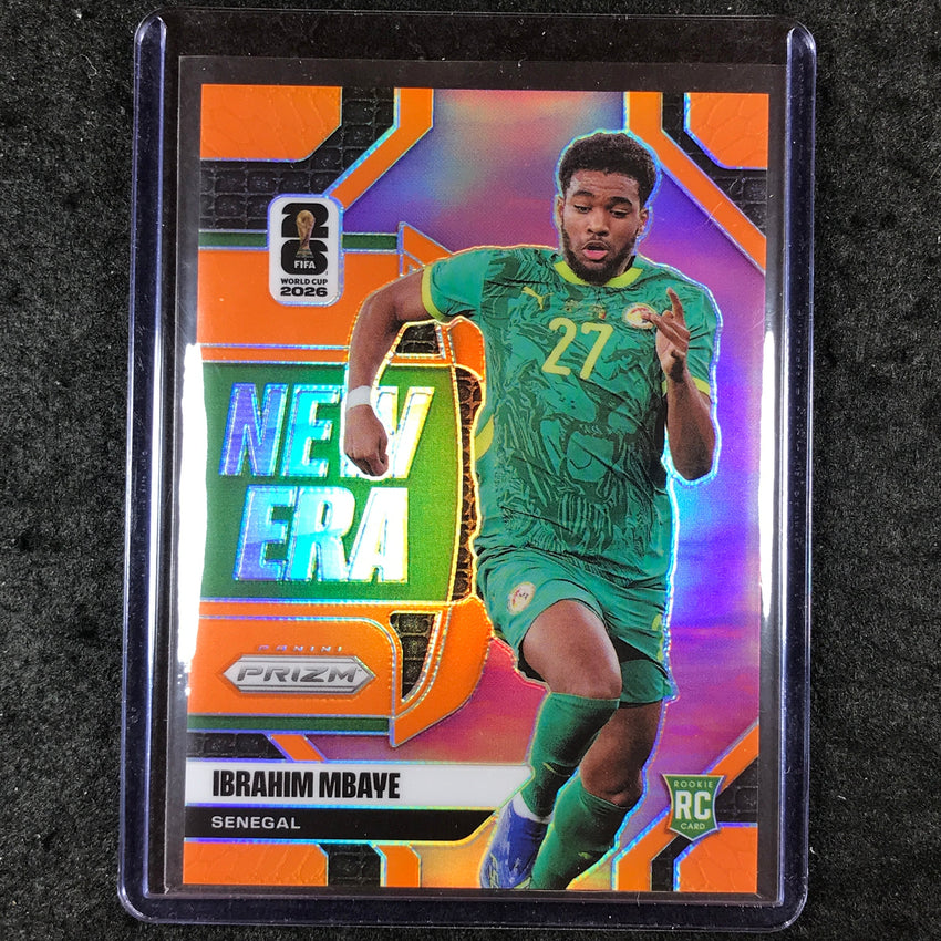 2026 Prizm FIFA World Cup IBRAHIM MBAYE New Era Rookie Orange 23/25 #20