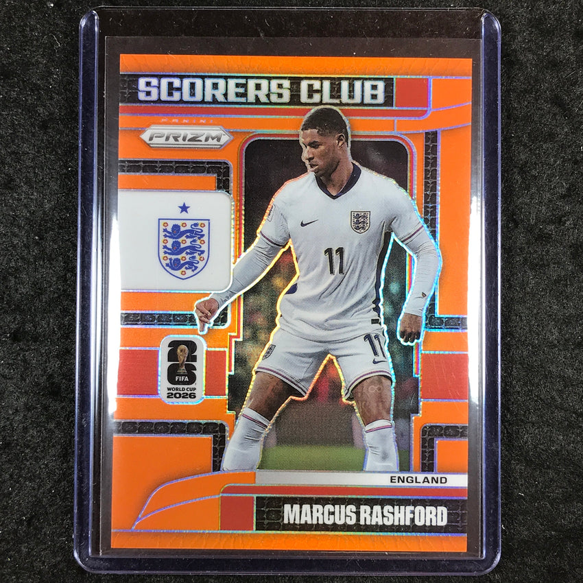 2026 Prizm FIFA World Cup MARCUS RASHFORD Scorers Club Orange 6/25 #20