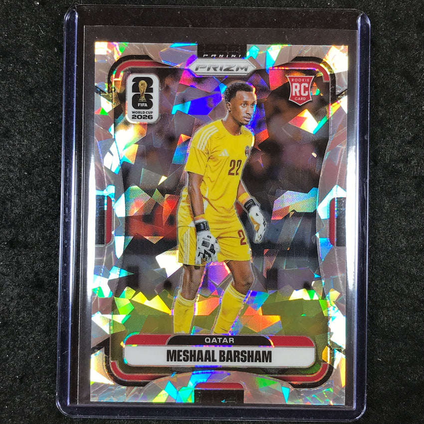 2026 Prizm FIFA World Cup MESHAAL BARSHAM Rookie Cracked Ice 18/23 #376