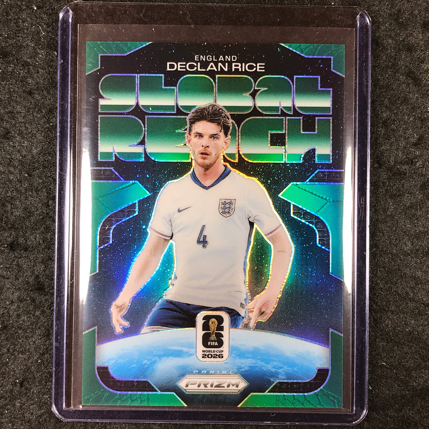 2026 Prizm FIFA World Cup DECLAN RICE Global Reach Green 3/5 #3