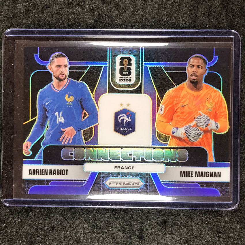 2026 Prizm FIFA World Cup ADRIEN RABIOT MIKE MAIGNAN Connections Black 1/1 #4