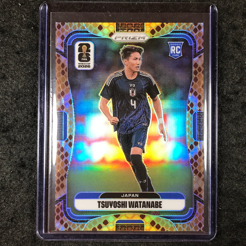 2026 Prizm FIFA World Cup TSUYOSHI WATANABE Rookie Rattlesnake SP #266