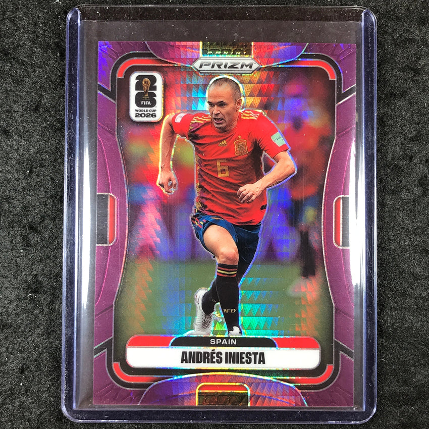 2026 Prizm FIFA World Cup ANDRES INIESTA Purple Hyper /299 #84