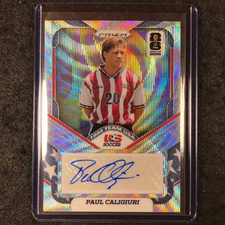 2026 Prizm FIFA World Cup PAUL CALIGIURI 1994 Team USA Auto Wave #94-PC