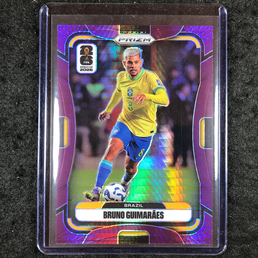 2026 Prizm FIFA World Cup BRUNO GUIMARAES Purple Hyper /299 #90