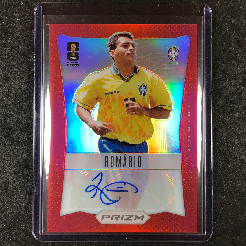 2026 Prizm FIFA World Cup ROMARIO 2012 Prizm Throwback Auto Red 6/99