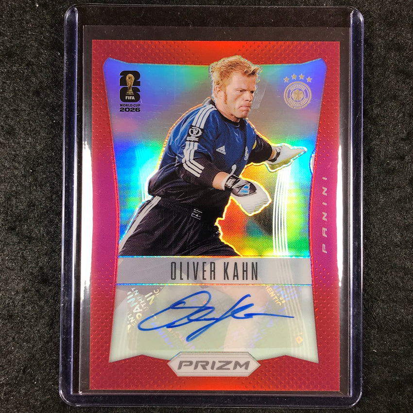 2026 Prizm FIFA World Cup OLIVER KAHN 2012 Prizm Throwback Auto Red 13/49