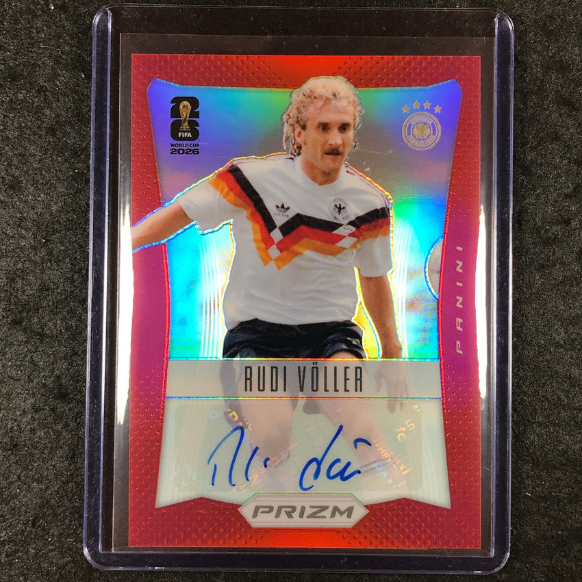 2026 Prizm FIFA World Cup RUDI VOLLER 2012 Prizm Throwback Auto Red 1/49