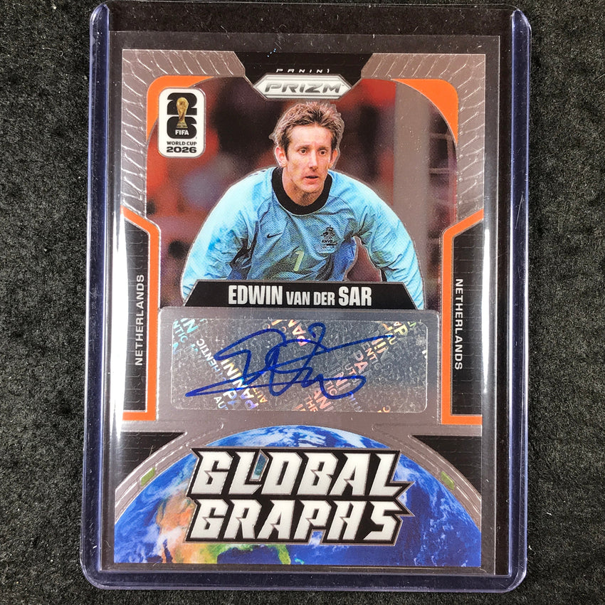 2026 Prizm FIFA World Cup EDWIN VAN DER SAR Global Graphs Auto Base #GG-EVS