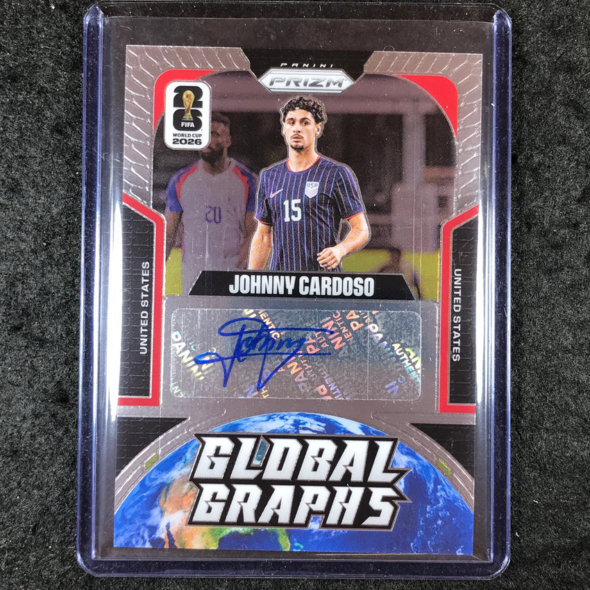 2026 Prizm FIFA World Cup JOHNNY CARDOSO Global Graphs Auto Base #GG-JC