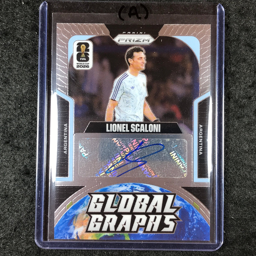 2026 Prizm FIFA World Cup LIONEL SCALONI Global Graphs Auto Base #GG-LS (A)