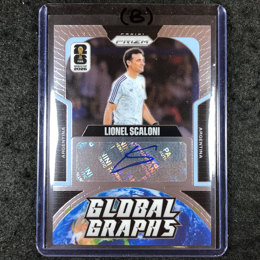 2026 Prizm FIFA World Cup LIONEL SCALONI Global Graphs Auto Base #GG-LS (B)