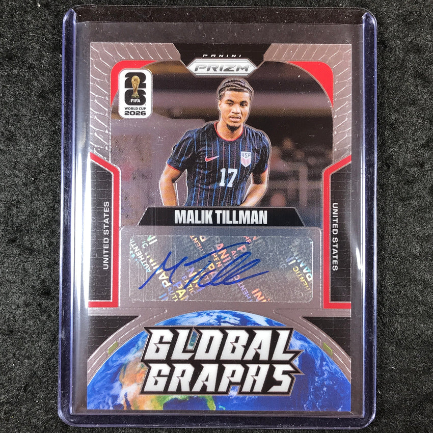 2026 Prizm FIFA World Cup MALIK TILLMAN Global Graphs Auto Base #GG-MT