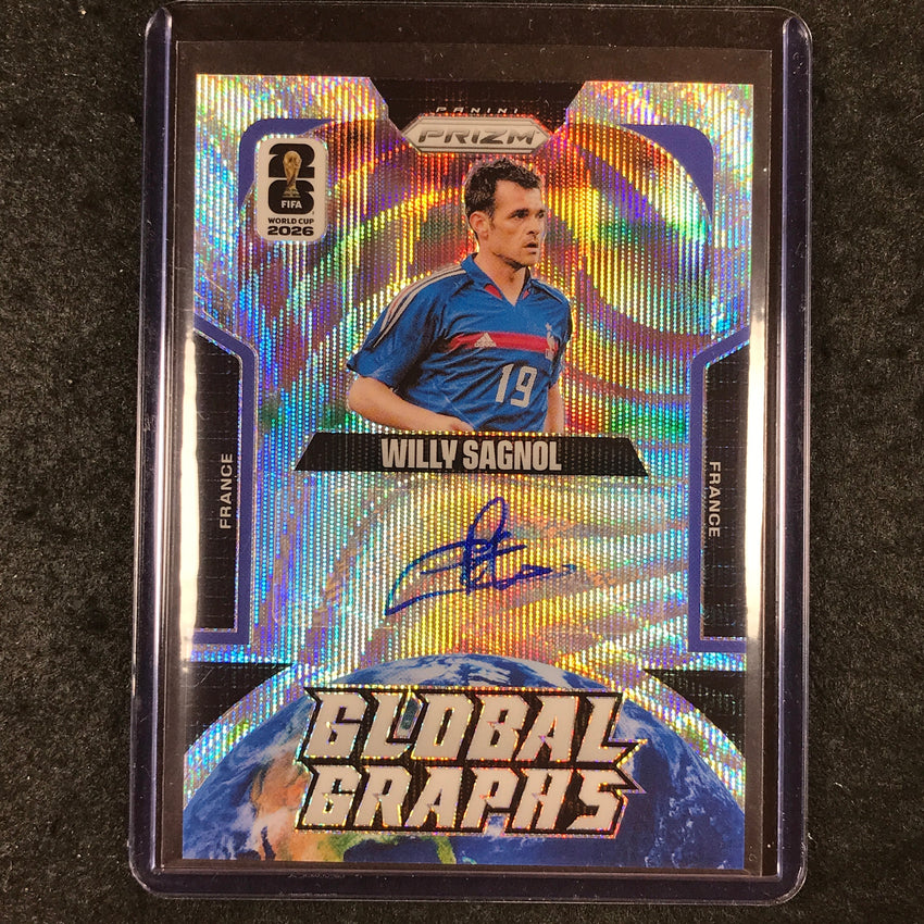 2026 Prizm FIFA World Cup WILLY SAGNOL Global Graphs Auto Wave #GG-WSA
