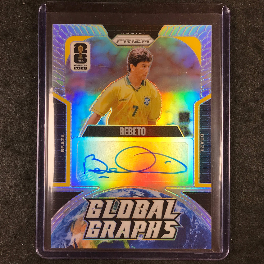 2026 Prizm FIFA World Cup BEBETO Global Graphs Auto Silver 20/75