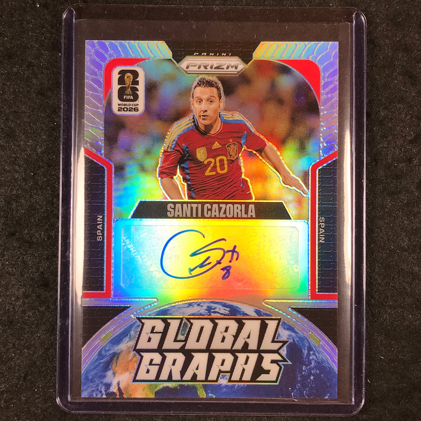 2026 Prizm FIFA World Cup SANTI CAZORLA Global Graphs Auto Silver 43/75