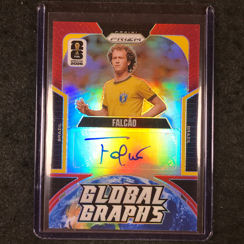 2026 Prizm FIFA World Cup FALCAO Global Graphs Auto Red 37/49