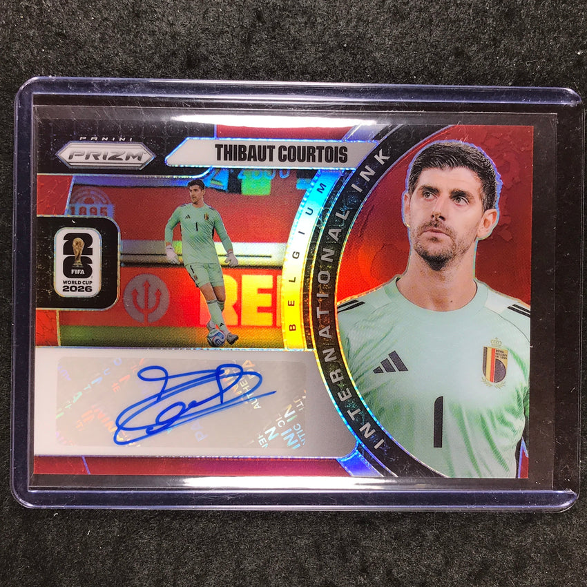 2026 Prizm FIFA World Cup THIBAUT COURTOIS International Ink Auto Red 35/49