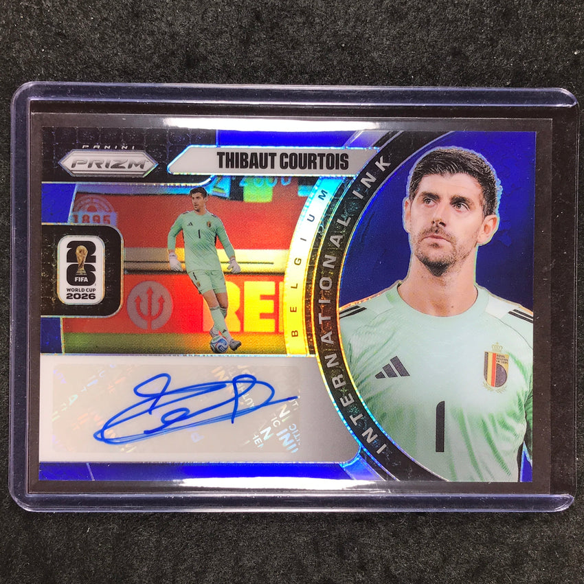 2026 Prizm FIFA World Cup THIBAUT COURTOIS International Ink Auto Blue 4/25