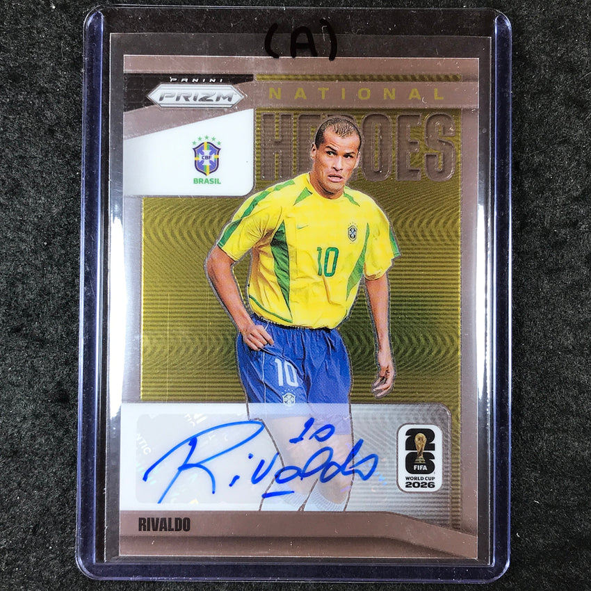 2026 Prizm FIFA World Cup RIVALDO National Heroes Auto Base #NH-R (A)