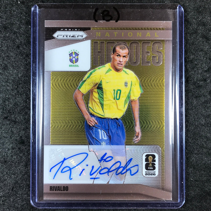 2026 Prizm FIFA World Cup RIVALDO National Heroes Auto Base #NH-R (B)