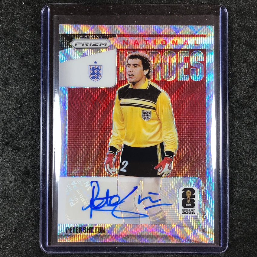 2026 Prizm FIFA World Cup PETER SHILTON National Heroes Auto Wave #NH-PSH