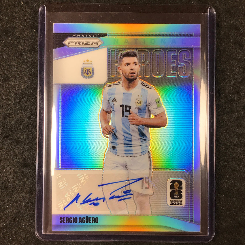2026 Prizm FIFA World Cup SERGIO AGUERO National Heroes Auto Silver 20/75