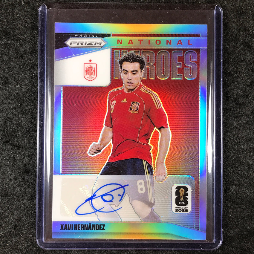 2026 Prizm FIFA World Cup XAVI HERNANDEZ National Heroes Auto Silver 57/75