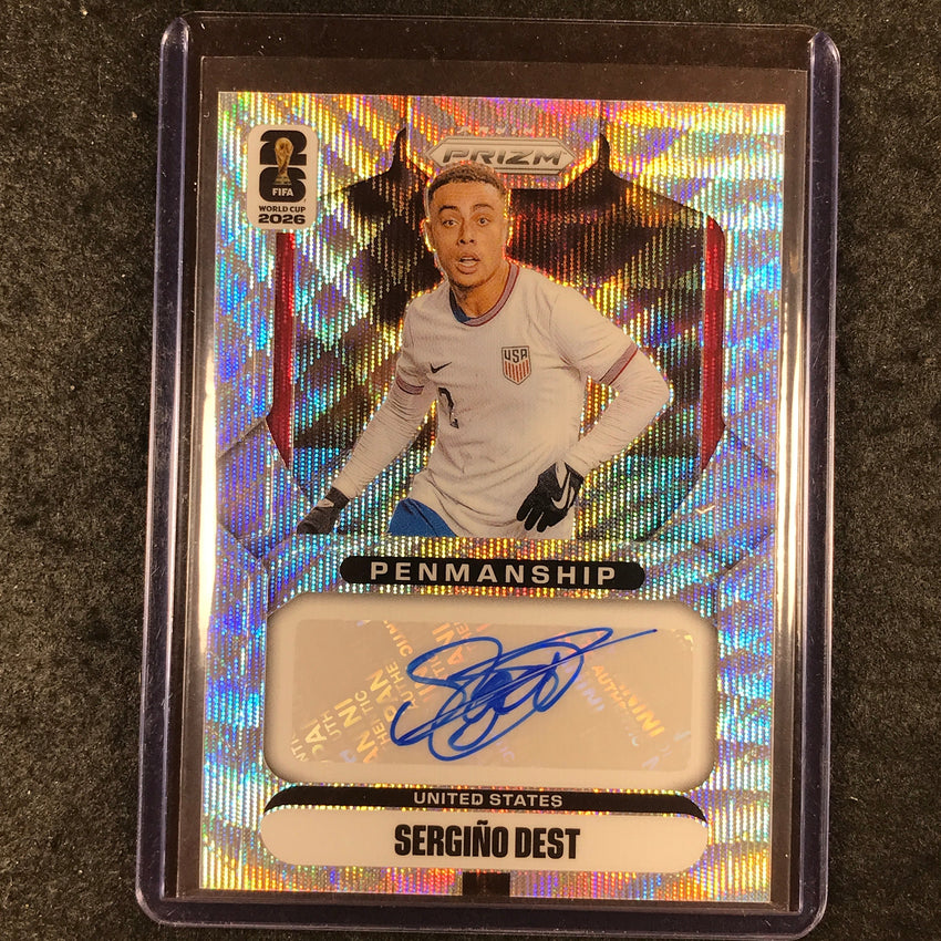 2026 Prizm FIFA World Cup SERGINO DEST Penmanship Auto Wave #P-SD