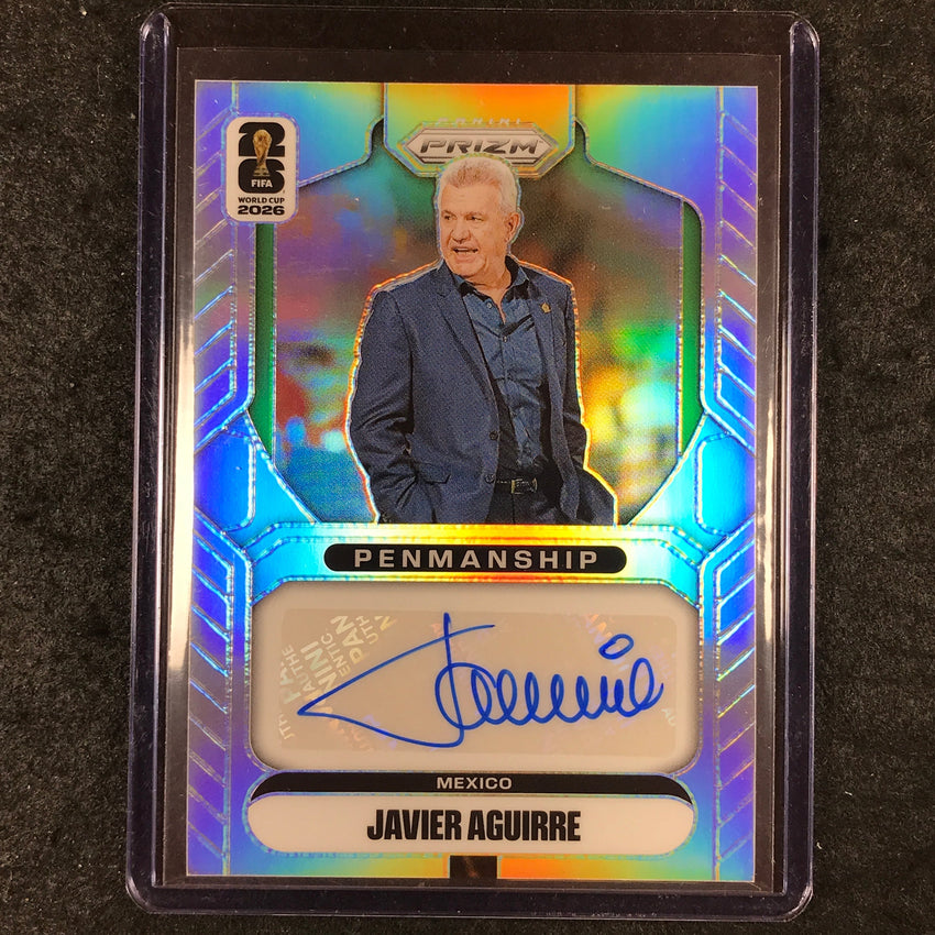 2026 Prizm FIFA World Cup JAVIER AGUIRRE Penmanship Auto Silver 28/75