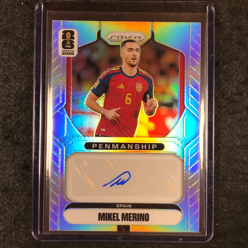 2026 Prizm FIFA World Cup MIKEL MERINO Penmanship Auto Silver 18/75