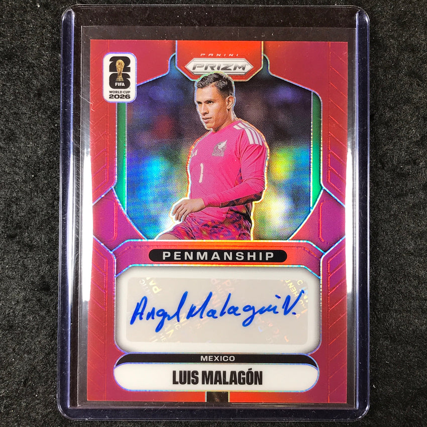 2026 Prizm FIFA World Cup LUIS MALAGON Penmanship Auto Red 45/49