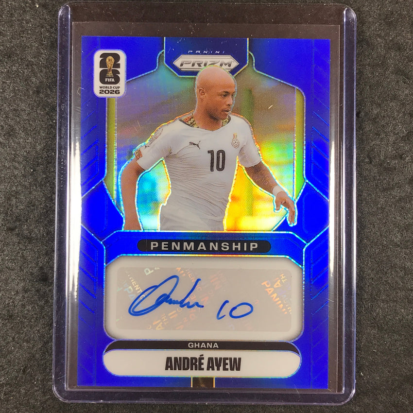 2026 Prizm FIFA World Cup ANDRE AYEW Penmanship Auto Blue 9/25
