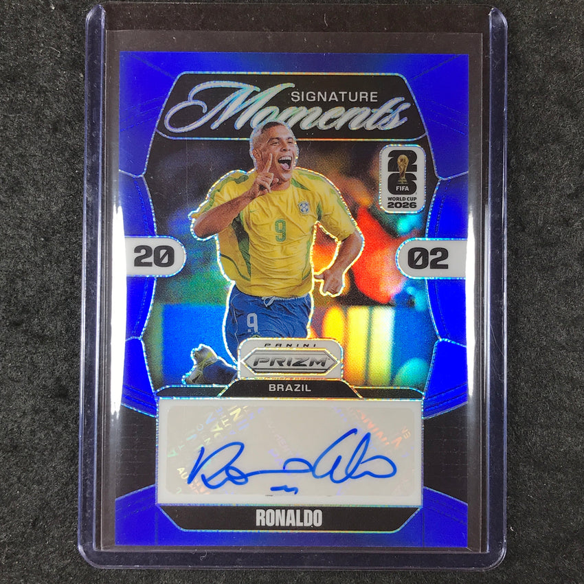 2026 Prizm FIFA World Cup RONALDO Signature Moments Auto Blue 8/25