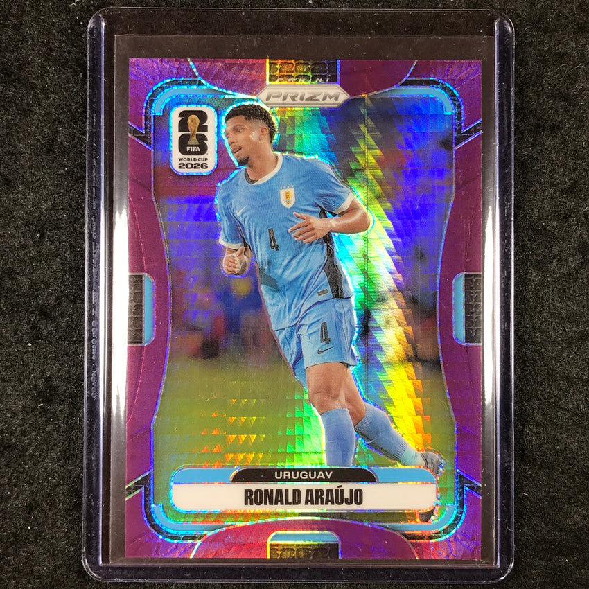 2026 Prizm FIFA World Cup RONALD ARAUJO Purple Hyper /299 #126
