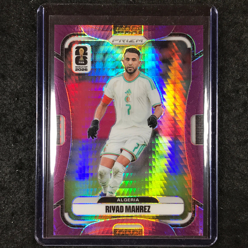 2026 Prizm FIFA World Cup RIYAD MAHREZ Purple Hyper /299 #135