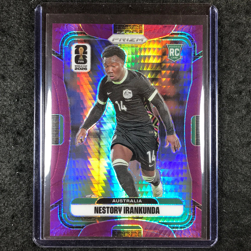 2026 Prizm FIFA World Cup NESTORY IRANKUNDA Rookie Purple Hyper /299 #137