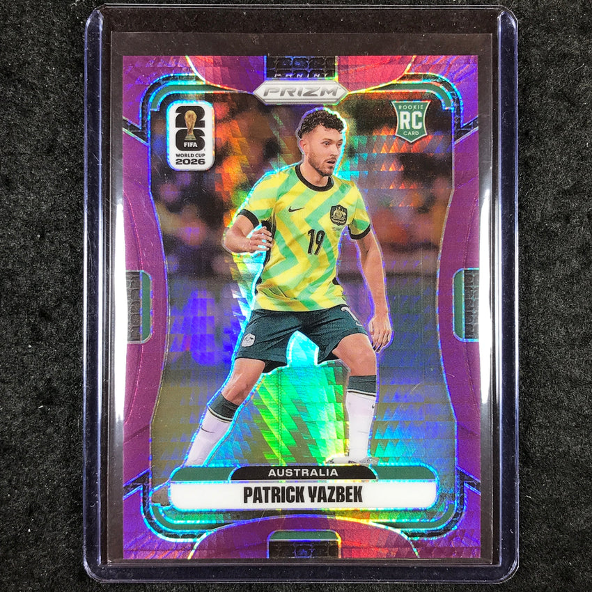 2026 Prizm FIFA World Cup PATRICK YAZBEK Rookie Purple Hyper /299 #141